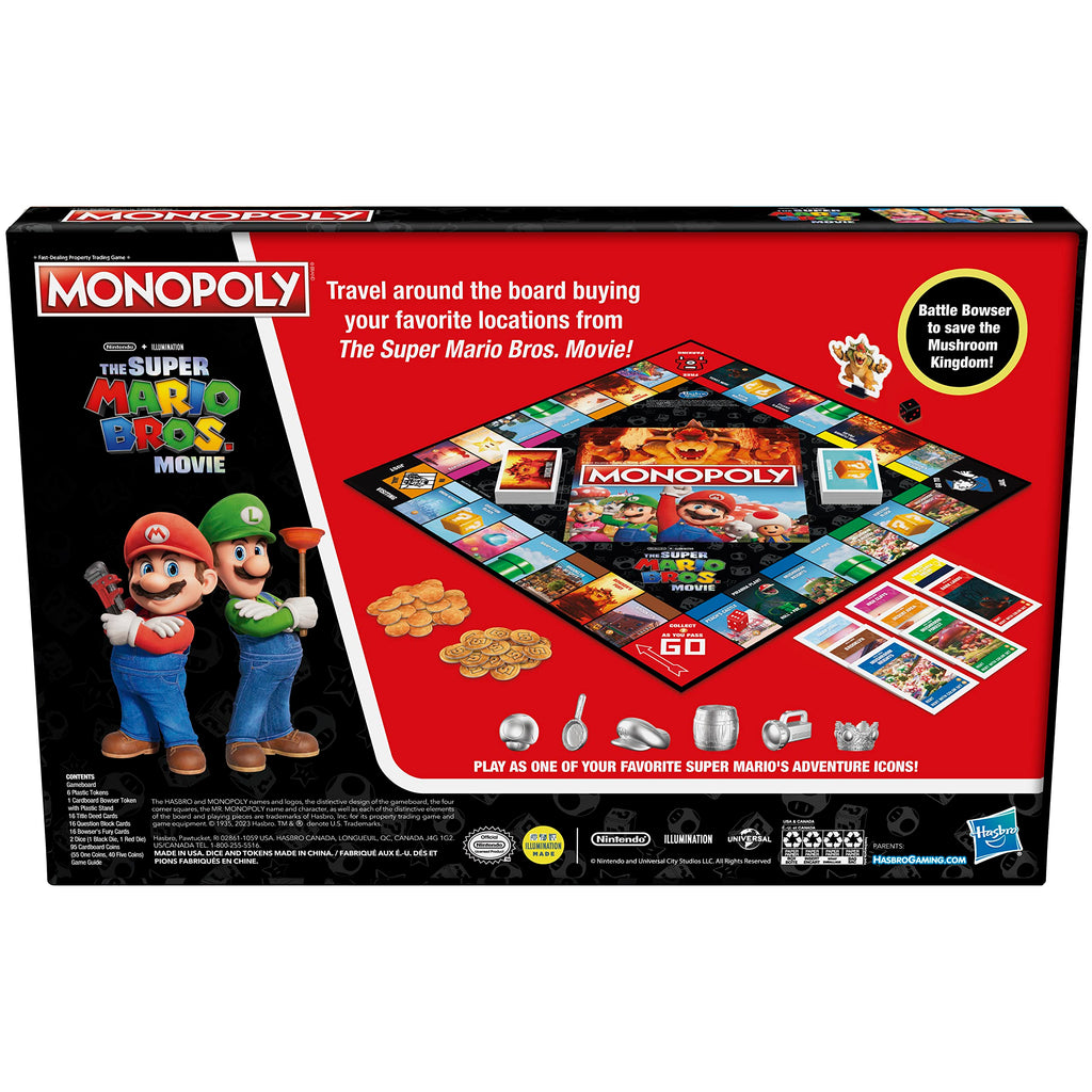 Monopoly The Super Mario Bros. Movie Edition – Family Board Game for Ages 8+ (Amazon Exclusive)