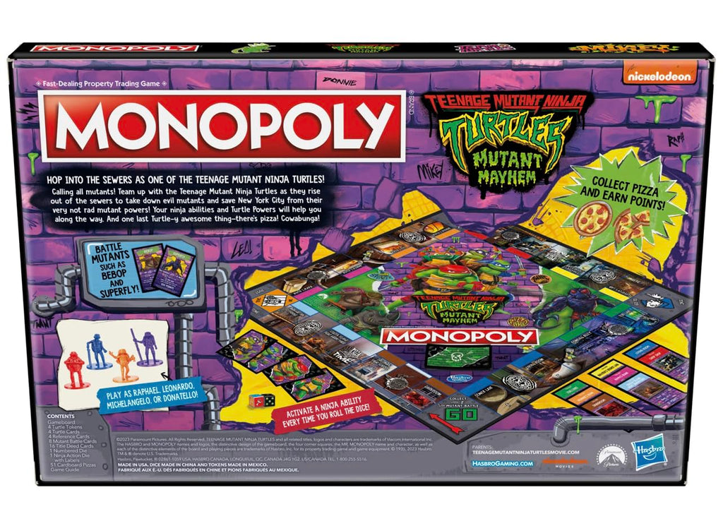 Monopoly Teenage Mutant Ninja Turtles Mutant Mayhem Edition – Family Board Game