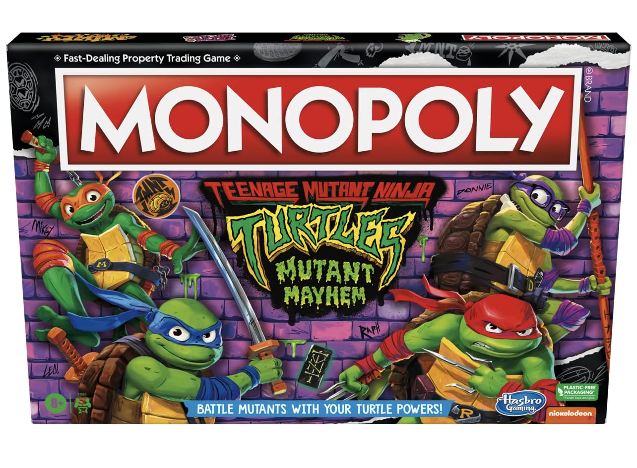 Monopoly Teenage Mutant Ninja Turtles Mutant Mayhem Edition – Family Board Game