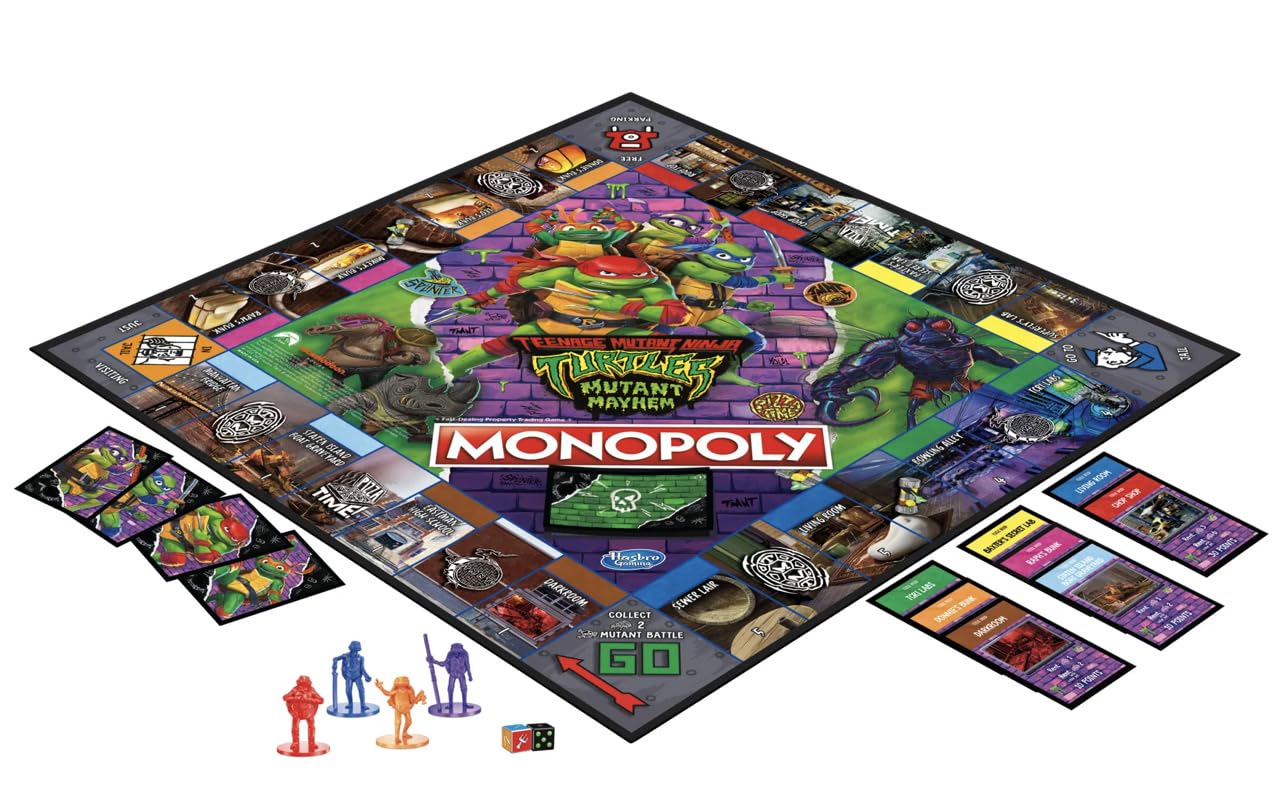 Monopoly Teenage Mutant Ninja Turtles Mutant Mayhem Edition – Family Board Game