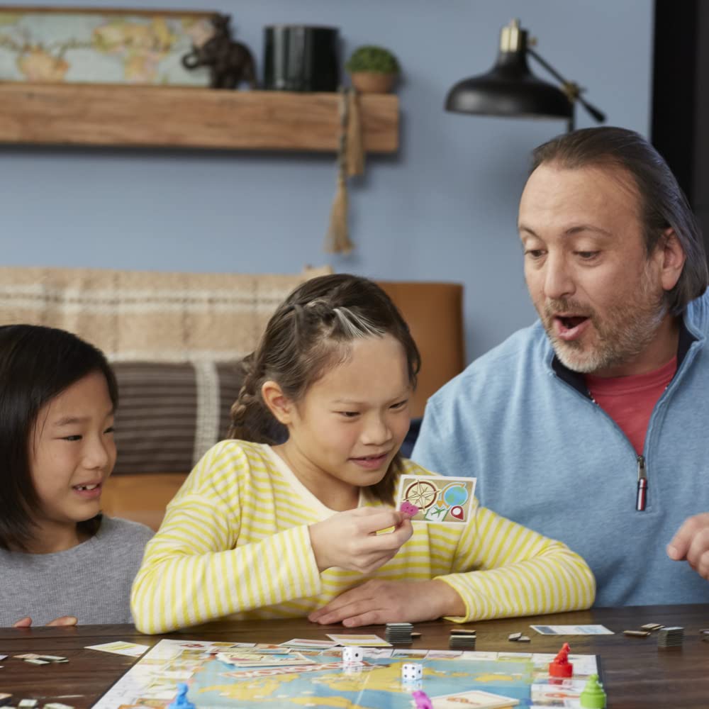 Monopoly Travel World Tour: Geography Edition for Family & Kids | Dry-Erase Gameboard