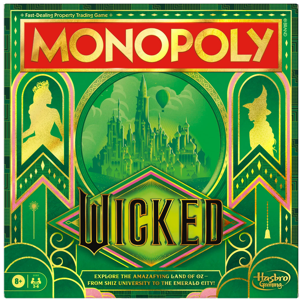 Monopoly Wicked Edition Board Game | Movie-Inspired Family Fun (Ages 8+)