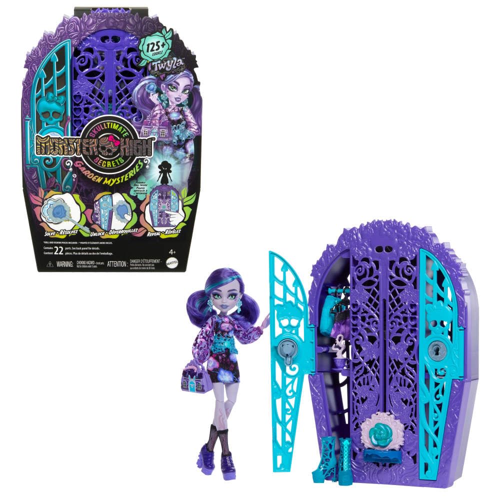 Monster High Skulltimate Secrets Garden Mysteries: Twyla with Reveal Closet & 19+ Tea Party Surprises