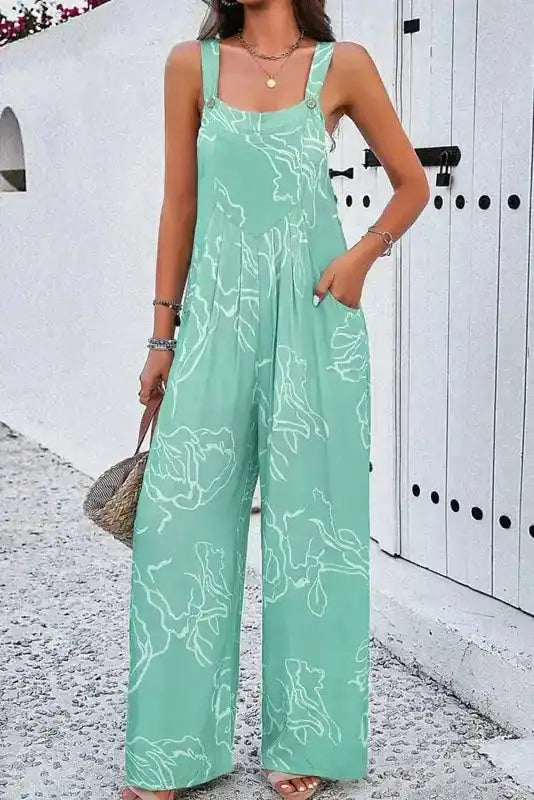 Moonlight Jade Wide Leg Jumpsuit