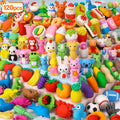 Moosia 120 Pack Animal Pencil Erasers – 3D Take-Apart Desk Pets & Party Favors