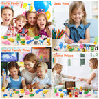 Moosia 150 Pack Animal Pencil Erasers – 3D Take-Apart Classroom Rewards & Party Favors