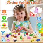 Moosia 120 Pack Animal Pencil Erasers – 3D Take-Apart Desk Pets & Party Favors