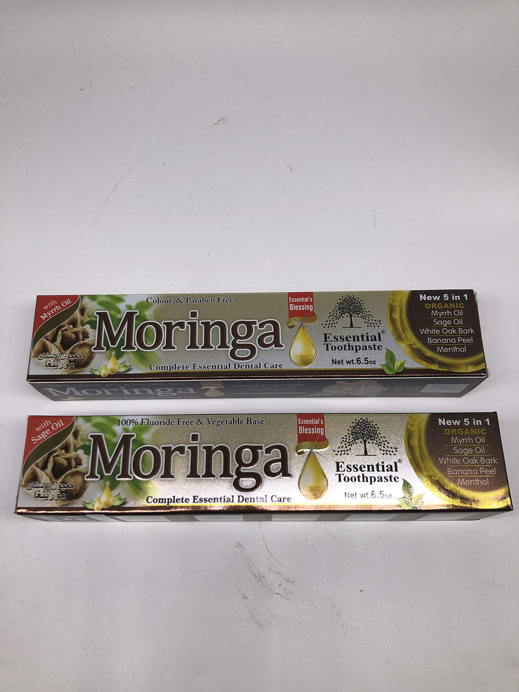 Moringa Bio-Zahnpasta – 100 % fluoridfrei, parabenfrei, pflanzliche Basis | 6,5 oz