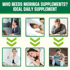 Moringa Powder Organic 2000MG - 18-in-1 Green Superfood, 60 Servings