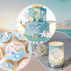 Morofme 20Pcs Seashells Cake Toppers – Ocean Themed Dessert Decor