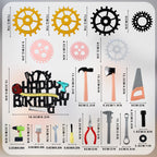 Morofme Tools Cake Topper Set – Hammer, Wrench & Screwdrivers for Construction Themed Cakes