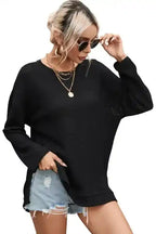 Moss Green Textured Knit Top | Plus Size Long Sleeve
