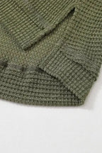 Moss Green Textured Knit Top | Plus Size Long Sleeve