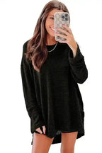 Moss Green Textured Knit Top | Plus Size Long Sleeve