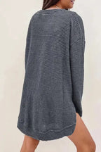 Moss Green Textured Knit Top | Plus Size Long Sleeve