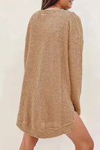 Moss Green Textured Knit Top | Plus Size Long Sleeve
