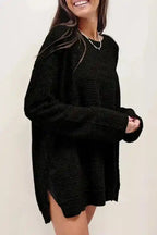 Moss Green Textured Knit Top | Plus Size Long Sleeve