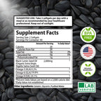 Mother Nature Organics Organic Black Seed Oil Capsules 1000mg – 180ct, 3-Month Supply, Cold-Pressed Nigella Sativa from Turkey