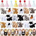 Motionchic 20-Set Cat Plush Toys with Birthday Hats & Kraft Boxes