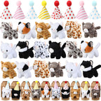 Motionchic 20-Set Cat Plush Toys with Birthday Hats & Kraft Boxes