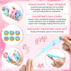 Motionchic 28-Set Axolotl Party Favors — Valentines Cards & Slingshots Bulk
