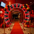 Moukeren Large Casino Night Banner | Vegas Party Decor for Porch Entryway