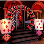 Moukeren Large Casino Night Banner | Vegas Party Decor for Porch Entryway