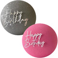MPRVAKYF Happy Birthday Cake Topper – Silver Acrylic, 2-Pack for Cakes & Cupcakes