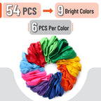 Mr. Pen Balloons – 12in, 54 Pack, Vibrant Rainbow Colors for Parties