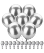 Mr. Pen Metallic Balloons - 12 Inch, 100 Pack, Silver | Party Decor