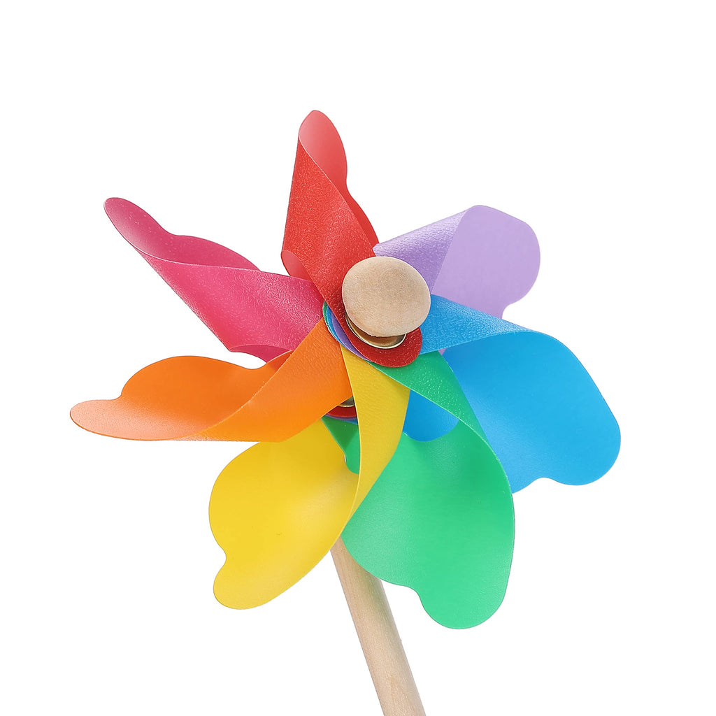 Mr. Pen Rainbow Flower Pinwheels – 10 Pack for Garden, Yard, and Party Decor