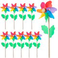 Mr. Pen Rainbow Flower Pinwheels – 10 Pack for Garden, Yard, and Party Decor