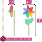 Mr. Pen Rainbow Flower Pinwheels – 10 Pack for Garden, Yard, and Party Decor