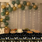 MRJ 3 Pack Gold and Black Happy Birthday Tablecloths 54x108 – Star Table Cover