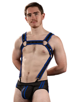 Mr.S Leather FuckGear Crossbow Harness Black/Blue