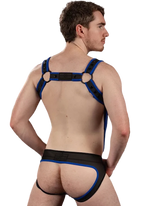 Mr.S Leather FuckGear Crossbow Harness Black/Blue