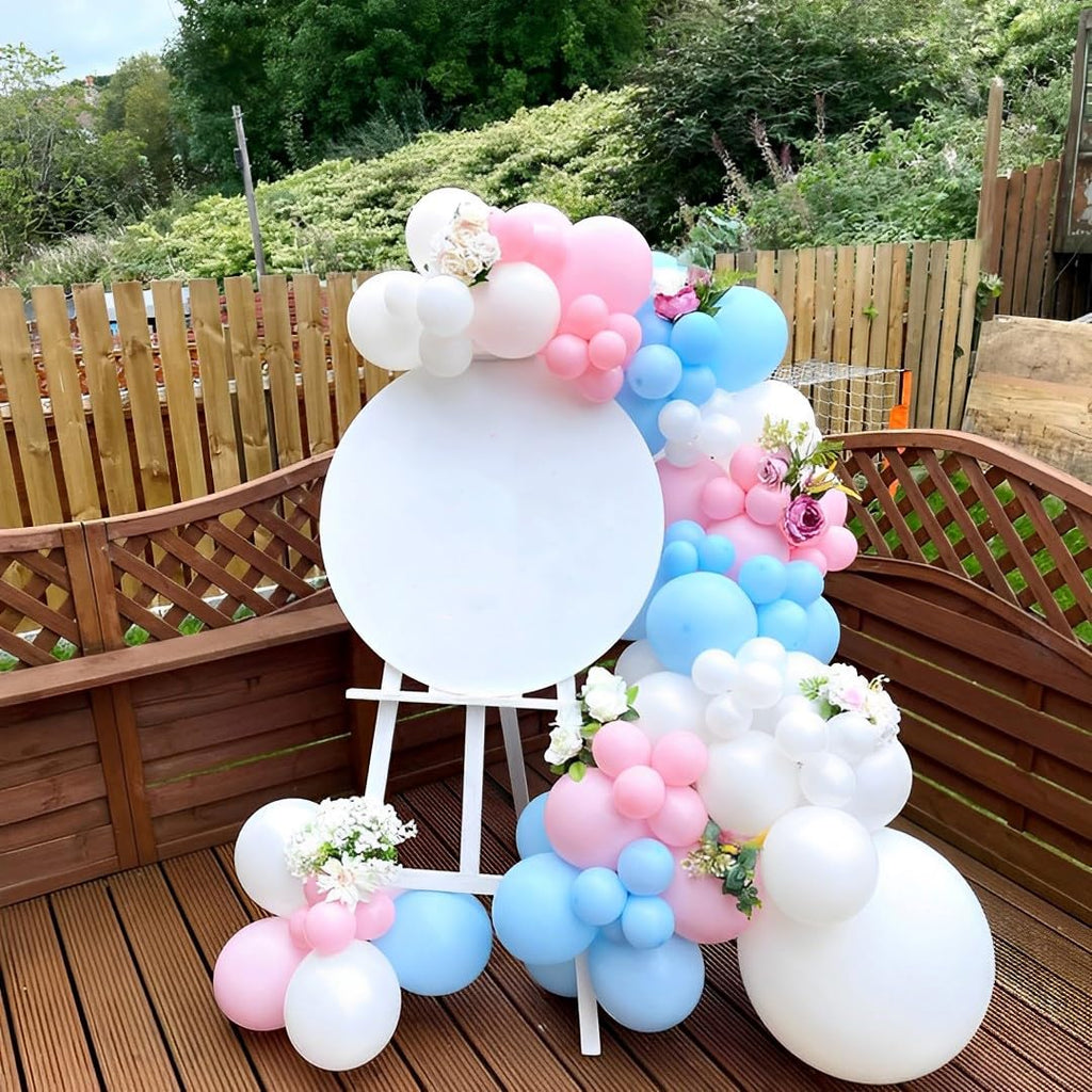 Msiveavz Pink & Blue Party Balloons — 50 Pcs, 12in Latex for Gender Reveal & Celebrations