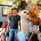 Msiveavz Cow Print Balloons Set – 60pcs Brown Latex Balloons for Adult Western Farm Parties
