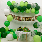Msiveavz Green Balloons Set - 50 Pcs 12in Emerald & Lime Confetti Latex for Jungle Safari Party & St. Patrick's Day