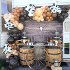 Msiveavz Cow Print Balloons Set – 60pcs Brown Latex Balloons for Adult Western Farm Parties