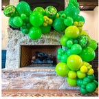 Msiveavz Green Balloons Set - 50 Pcs 12in Emerald & Lime Confetti Latex for Jungle Safari Party & St. Patrick's Day
