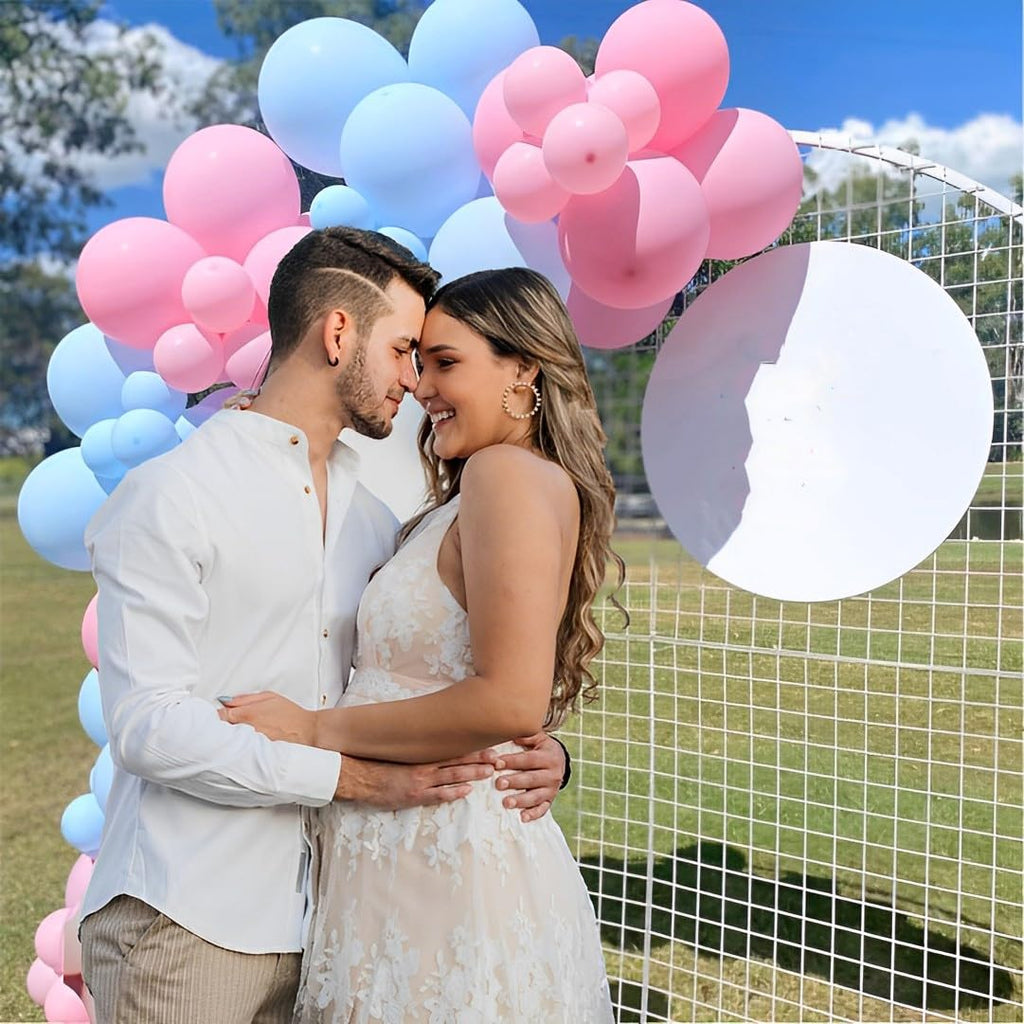 Msiveavz Pink & Blue Party Balloons — 50 Pcs, 12in Latex for Gender Reveal & Celebrations