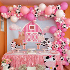 Msiveavz Cow Print Balloons Set – 60pcs Pink Latex, 12in for Birthday & Farm Party Decor
