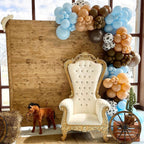 Msiveavz Blue Brown Cow Balloons Set – 60-Piece Cow Print & Blue Balloons, 12 Inch for Farm Themed Parties