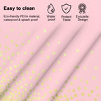 Mulbozy Pink Tablecloths 2 Pcs 54x108 in with Gold Dots | Disposable Table Cover for Parties