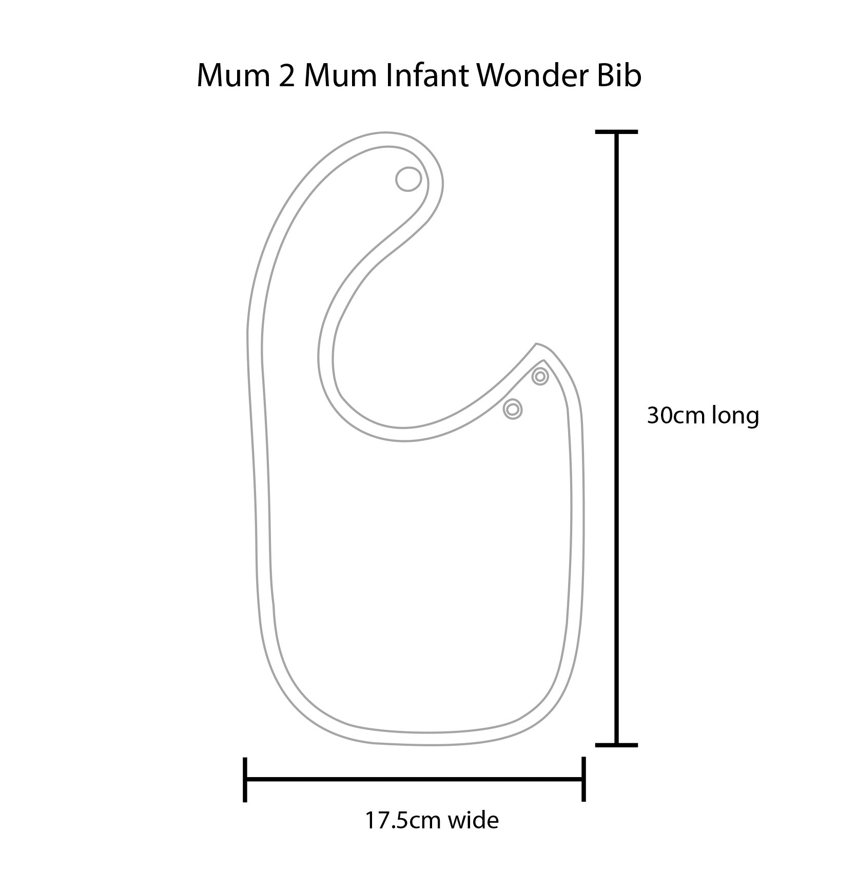 Mum 2 Mum Infant Wonder Bib - 16 Colours