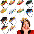 Mumufy 12 Pcs Mexican Sombrero Headbands – Classic Fiesta Party Hats for Cinco de Mayo