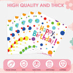 Muplaya Birthday Napkins - 40 Pack, Confetti & Star Design (6.5x6.5 in)