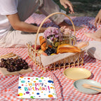 Muplaya Birthday Napkins - 40 Pack, Confetti & Star Design (6.5x6.5 in)