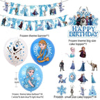 MVVKUUI Frozen Theme Party Decorations Kit - 49 Pcs, Easy DIY for Kids' Birthday Party